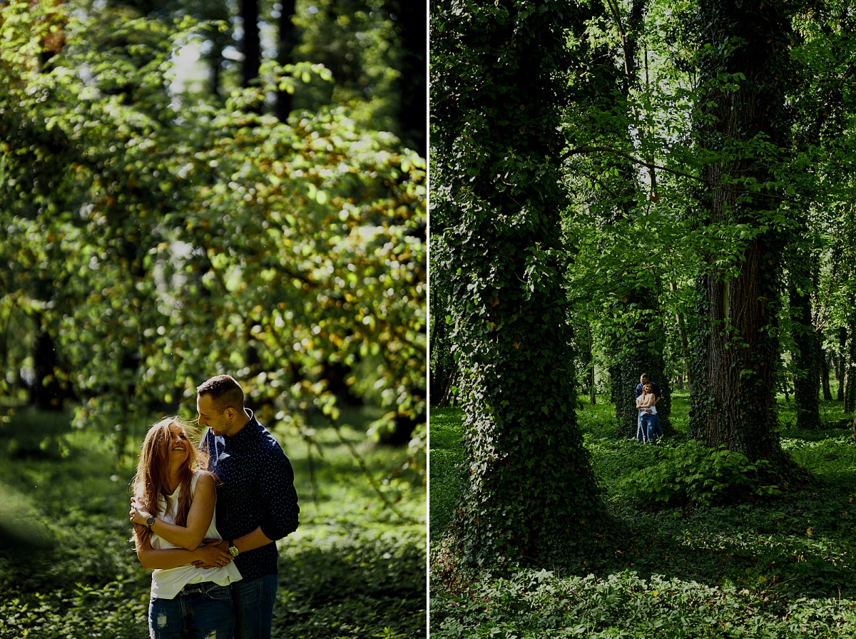 sesja narzeczeńska w parku fotograf ślubny wrocław